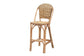 Neola Modern Bohemian Natural Rattan Bar Stool FredCo