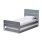 Nereida Modern Classic Mission Style Grey-Finished Wood Twin Platform Bed FredCo
