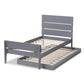 Nereida Modern Classic Mission Style Grey-Finished Wood Twin Platform Bed FredCo