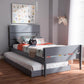 Nereida Modern Classic Mission Style Grey-Finished Wood Twin Platform Bed FredCo