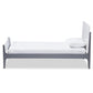 Nereida Modern Classic Mission Style White and Dark Grey-Finished Wood Twin Platform Bed FredCo