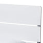 Nereida Modern Classic Mission Style White and Dark Grey-Finished Wood Twin Platform Bed FredCo