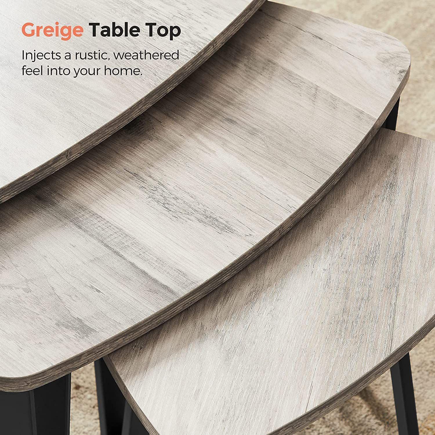 Nesting Coffee Table, Set of 3 Set of 3, Greige FredCo