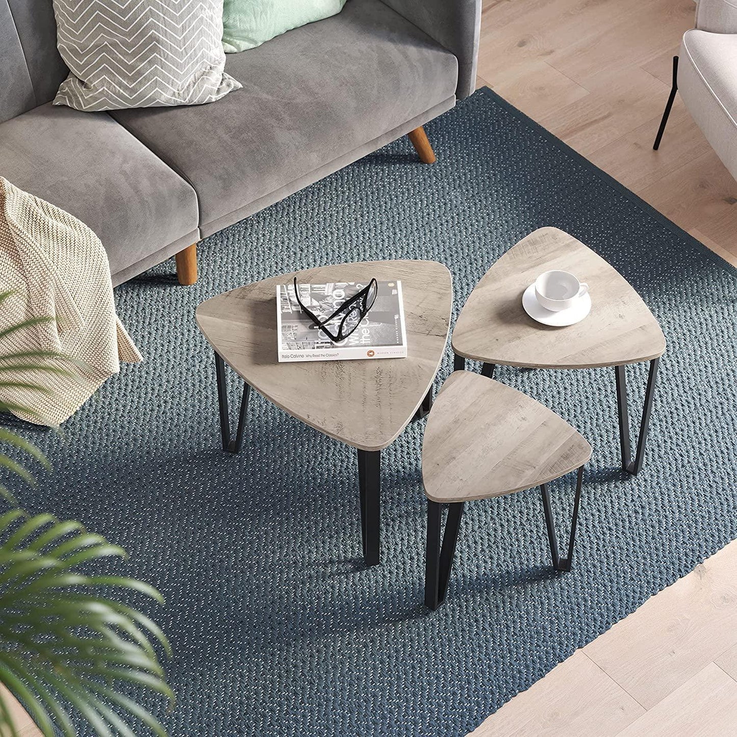 Nesting Coffee Table, Set of 3 Set of 3, Greige FredCo