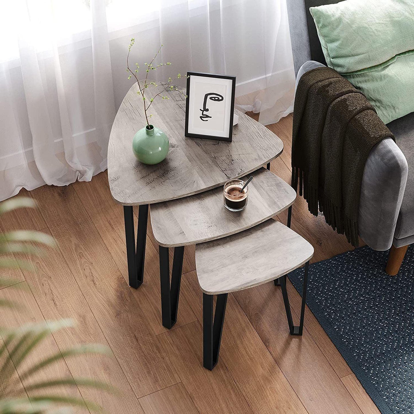Nesting Coffee Table, Set of 3 Set of 3, Greige FredCo