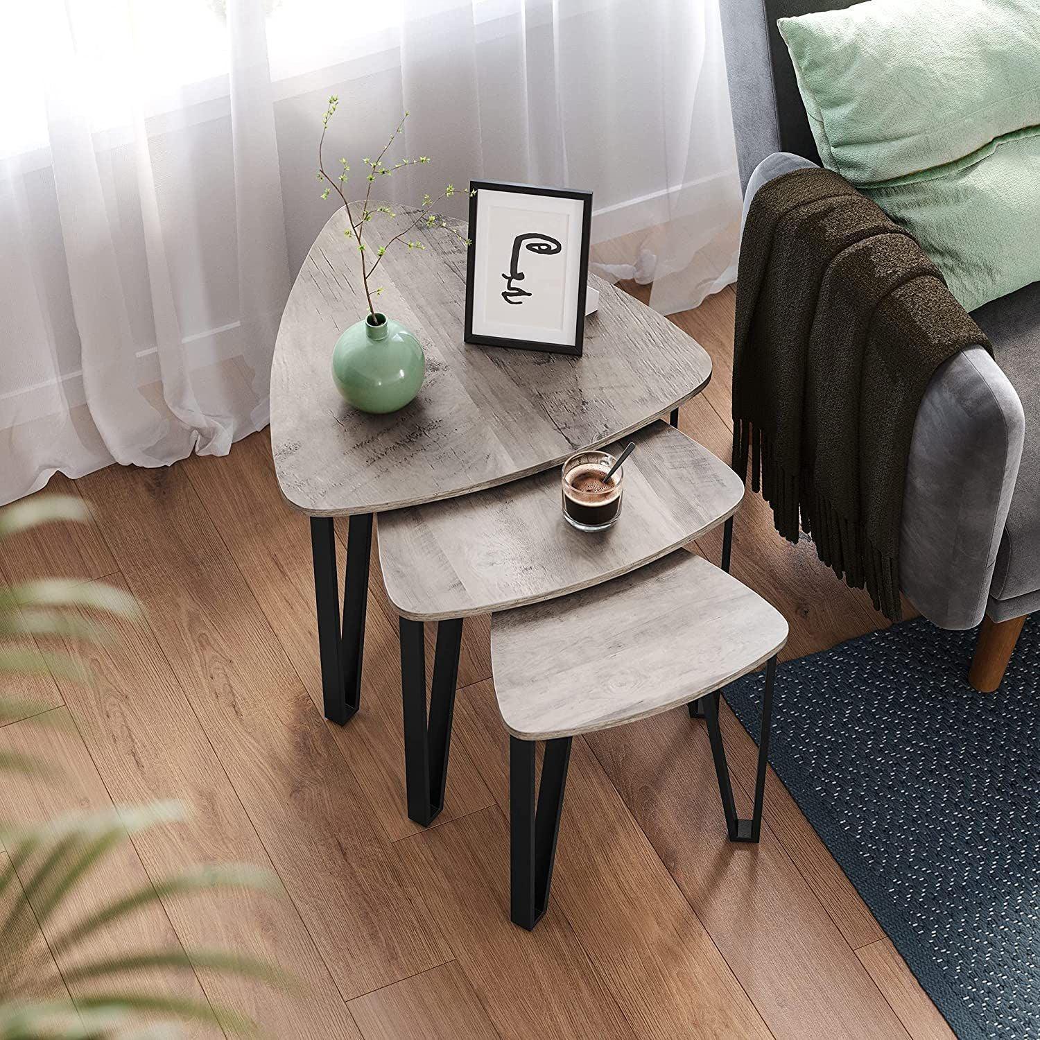 Nesting Coffee Table, Set of 3 Set of 3, Greige FredCo