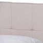 Netti Beige Fabric Upholstered 2-Drawer King Size Platform Storage Bed FredCo