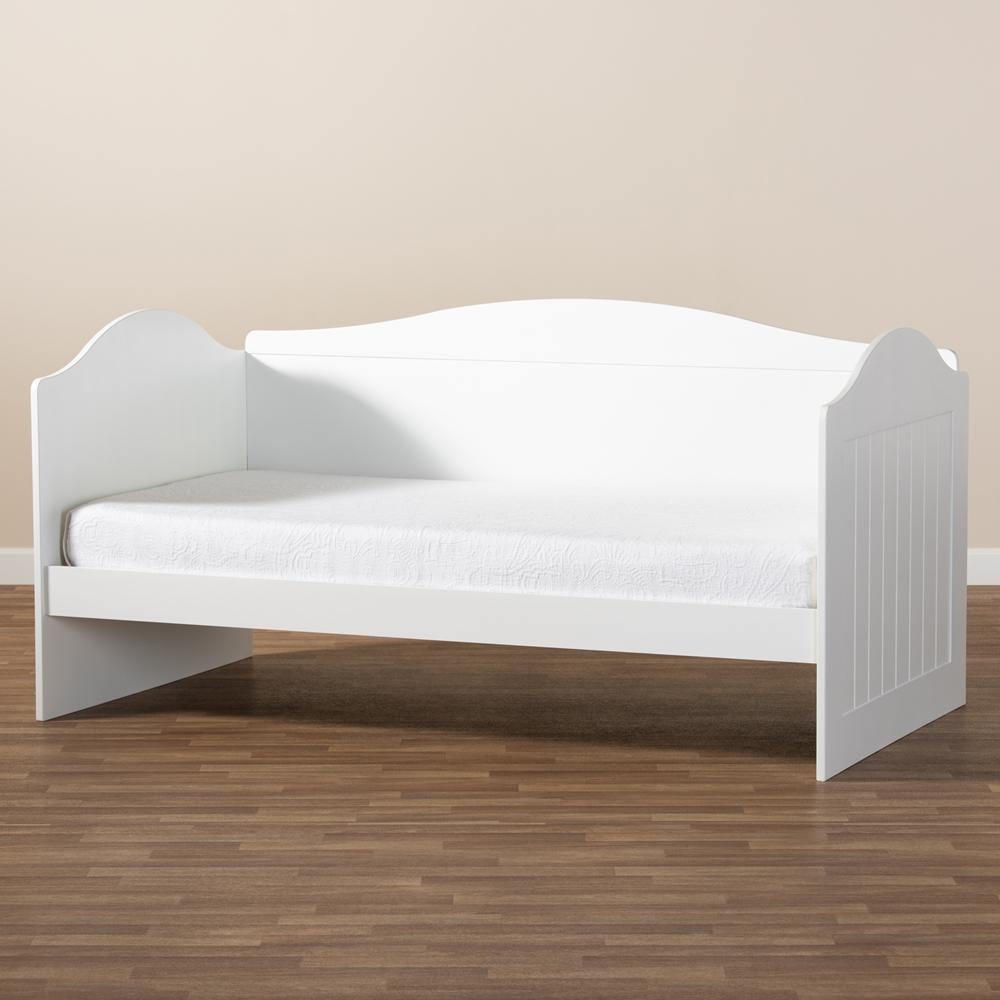 Neves Cottage Farmhouse White Finished Wood Twin Size Daybed FredCo