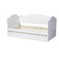 Neves Cottage Farmhouse White Finished Wood Twin Size Daybed with Trundle FredCo