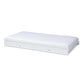 Neves Cottage Farmhouse White Finished Wood Twin Size Trundle FredCo