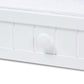 Neves Cottage Farmhouse White Finished Wood Twin Size Trundle FredCo