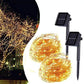 New 2 PACK 200 LED 66 FT Solar Copper Wire String Lights, 8 Modes Waterproof Fairy String Lights for Indoor Outdoor FredCo