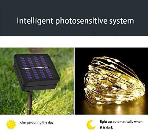 New 2 PACK 200 LED 66 FT Solar Copper Wire String Lights, 8 Modes Waterproof Fairy String Lights for Indoor Outdoor FredCo