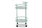 Newell Mid-Century Modern Mint Green Finished Metal 2-Tier Kitchen Cart FredCo