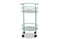 Newell Mid-Century Modern Mint Green Finished Metal 2-Tier Kitchen Cart FredCo