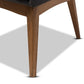 Nexus Mid-Century Modern Walnut Wood Finishing Dark Grey Fabric Dining Armchair FredCo