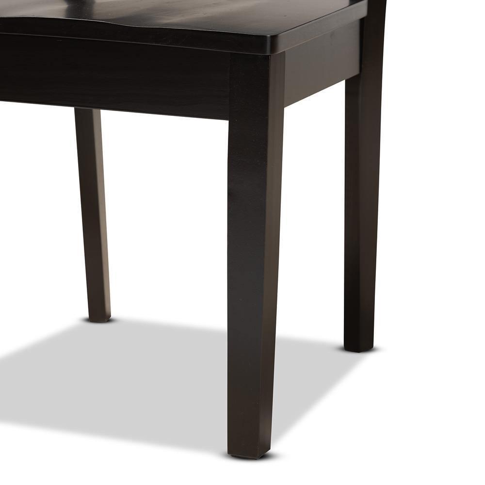 Nicolette Modern and Contemporary Dark Brown Finished Wood 5-Piece Dining Set FredCo