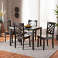 Nicolette Modern and Contemporary Dark Brown Finished Wood 5-Piece Dining Set FredCo