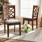 Nicolette Modern and Contemporary Grey Fabric Upholstered and Walnut Brown Finished Wood 2-Piece Dining Chair Set FredCo