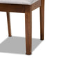 Nicolette Modern and Contemporary Grey Fabric Upholstered and Walnut Brown Finished Wood 5-Piece Dining Set FredCo