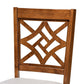 Nicolette Modern and Contemporary Grey Fabric Upholstered and Walnut Brown Finished Wood 7-Piece Dining Set FredCo