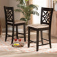 Nicolette Modern and Contemporary Sand Fabric Upholstered and Dark Brown Finished Wood 2-Piece Counter Stool Set FredCo