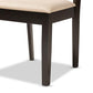Nicolette Modern and Contemporary Sand Fabric Upholstered and Dark Brown Finished Wood 5-Piece Dining Set FredCo