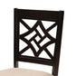 Nicolette Modern and Contemporary Sand Fabric Upholstered and Dark Brown Finished Wood 5-Piece Dining Set FredCo