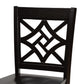 Nicolette Modern and Contemporary Transitional Dark Brown Finished Wood 2-Piece Counter Stool Set FredCo