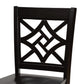 Nicolette Modern and Contemporary Transitional Dark Brown Finished Wood 2-Piece Counter Stool Set FredCo