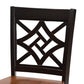 Nicolette Modern and Contemporary Two-Tone Dark Brown and Walnut Brown Finished Wood 2-Piece Counter Stool Set FredCo