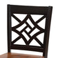 Nicolette Modern and Contemporary Two-Tone Dark Brown and Walnut Brown Finished Wood 2-Piece Counter Stool Set FredCo
