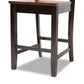 Nicolette Modern and Contemporary Two-Tone Dark Brown and Walnut Brown Finished Wood 2-Piece Counter Stool Set FredCo