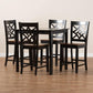 Nicolette Modern and Contemporary Two-Tone Dark Brown and Walnut Brown Finished Wood 5-Piece Pub Set FredCo