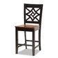 Nicolette Modern and Contemporary Two-Tone Dark Brown and Walnut Brown Finished Wood 5-Piece Pub Set FredCo