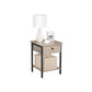 Nightstand Greige and Black FredCo