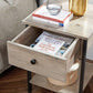 Nightstand Greige and Black FredCo