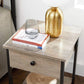 Nightstand Greige and Black FredCo