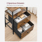 Nightstand with 2 Drawers 24" Rustic Brown FredCo
