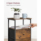 Nightstand with 2 Drawers 24" Rustic Brown FredCo