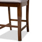 Nisa Modern and Contemporary Grey Fabric Upholstered Walnut Brown Finished Wood 5-Piece Pub Set FredCo