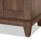 Nissa Modern and Contemporary Walnut Brown Finished Wood 2-Door Shoe Storage Cabinet FredCo