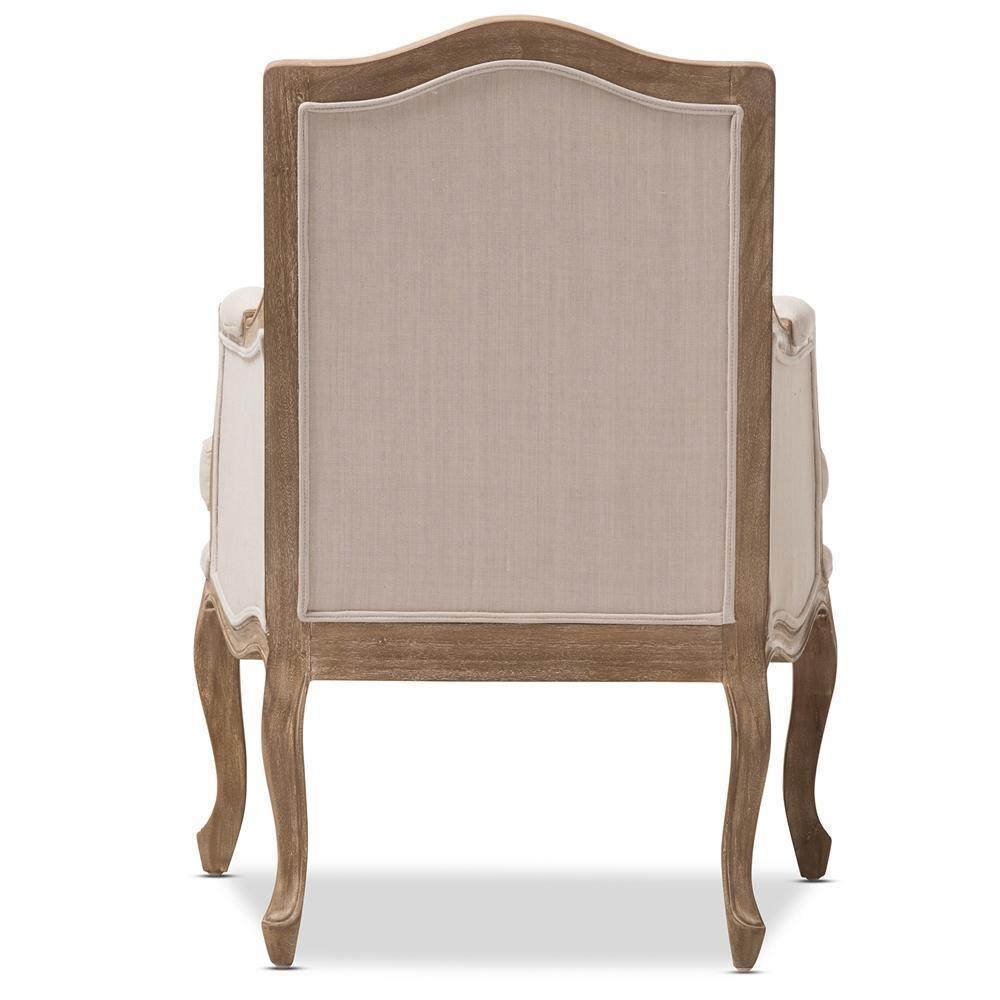 Nivernais Wood Traditional French Accent Chair FredCo