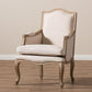 Nivernais Wood Traditional French Accent Chair FredCo