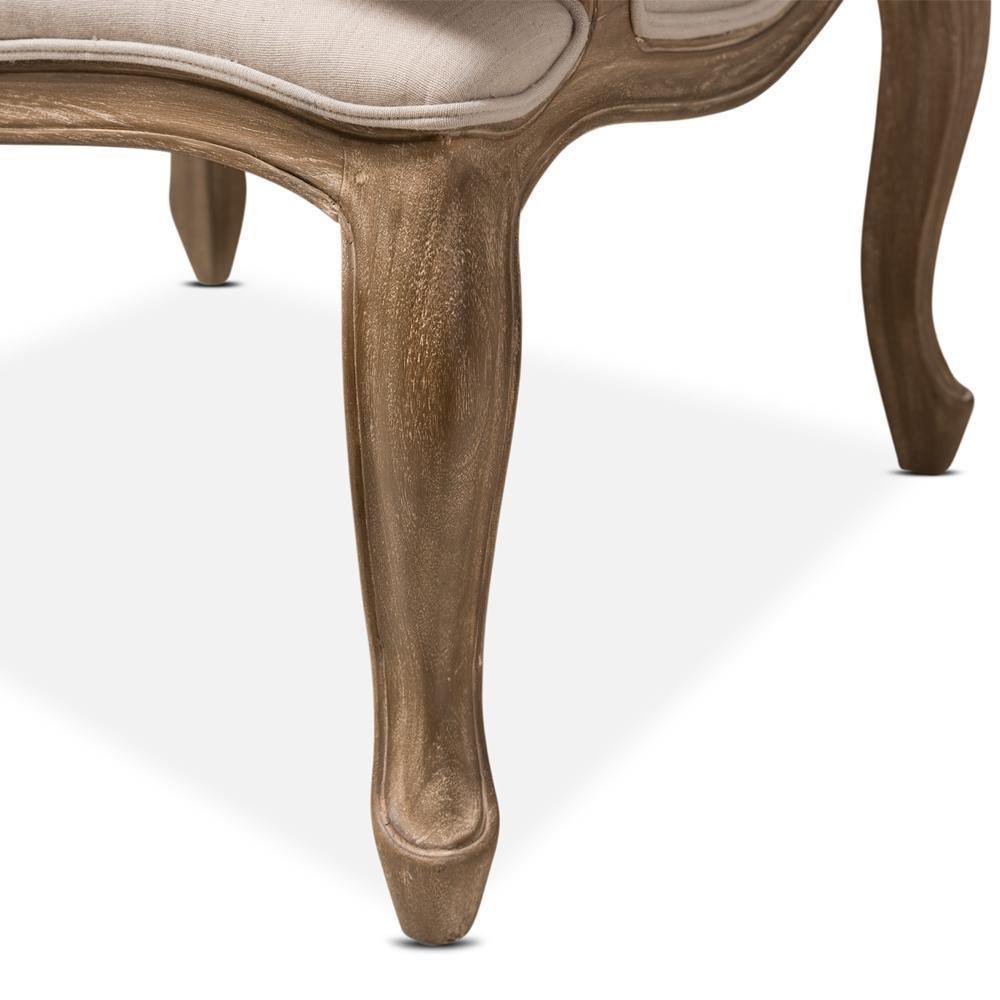 Nivernais Wood Traditional French Accent Chair FredCo