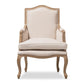 Nivernais Wood Traditional French Accent Chair FredCo