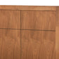 Noela Mid-Century Modern Walnut Brown Finished Wood Twin Size Platform Bed FredCo