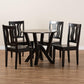 Noelia Modern and Contemporary Transitional Dark Brown Finished Wood 5-Piece Dining Set FredCo
