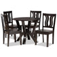 Noelia Modern and Contemporary Transitional Dark Brown Finished Wood 5-Piece Dining Set FredCo