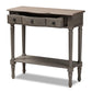 Noelle French Provincial Gray Finished 1-Drawer Wood Console Table FredCo